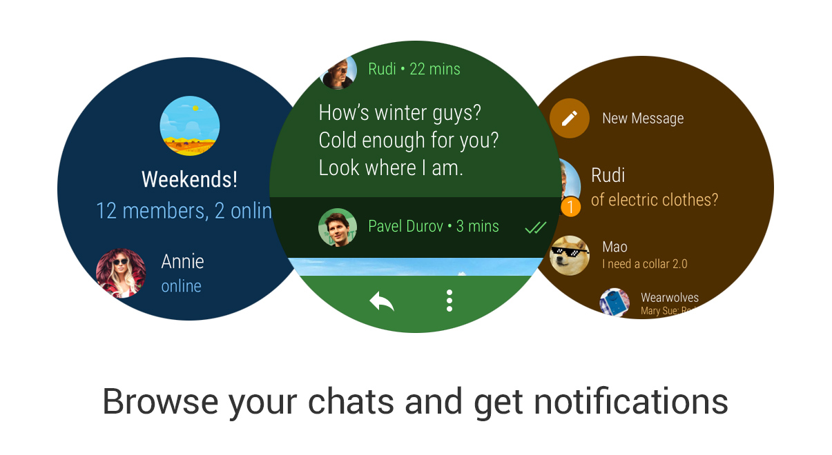 Android Wear 2.0的电报